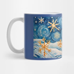 Snowflake in Van Gogh Style Mug